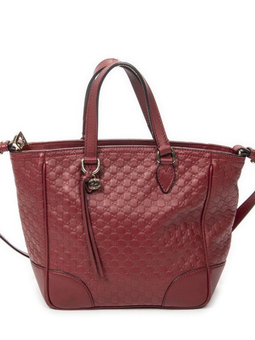 Gucci Small Bree Tote Red Micro Guccissima Leather